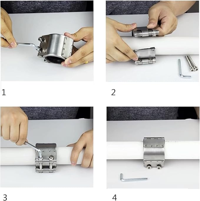 Pipe Repair clamp,Leak Sealer,Emergency Pipe Repair Kit for Plastic and Metal Pipes (20mm-23mm/1/2 inch)