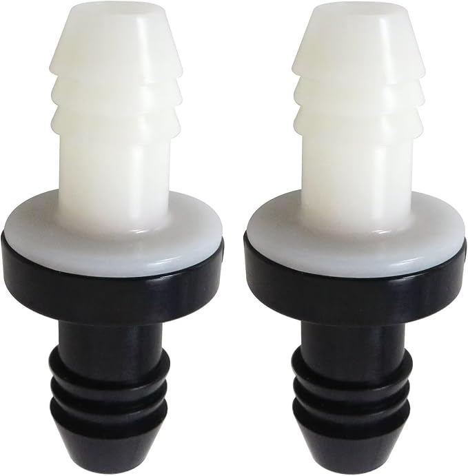 YYU 2pcs One Way Inline Check Valve, 3/8 Inch 10mm Plug-in Check Valve One-way for Liquids Gas Fuel Water Gas Air