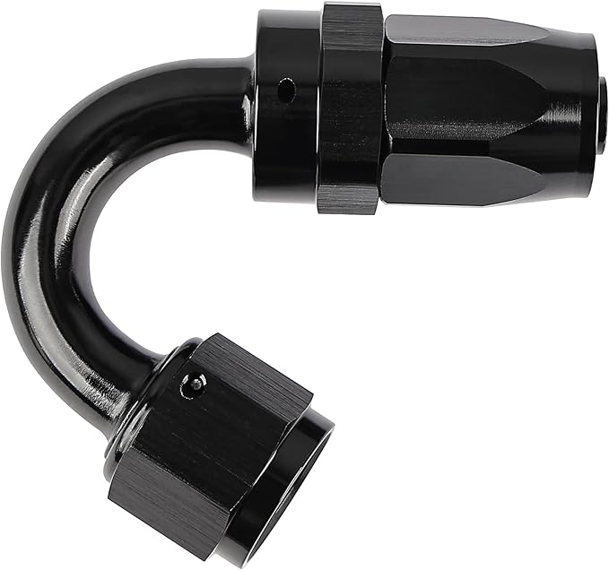 EVIL ENERGY 16AN Hose End Fitting 150 Degree Swivel for CPE Braided Fuel Hose Black