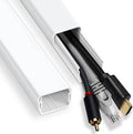 102in TV Wall Cord Hider, Cord Covers for Wall Mounted TV, Paintable TV Cable Hider Wall Kit, PVC Wire Hiders for TV on Wall, Cable Cover Wall Wire Cover, Cable Raceway White, 6X L17in W0.95 H0.59in