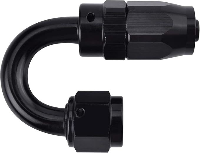 EVIL ENERGY 8AN Hose End Fitting 180 Degree Swivel for CPE Braided Hose Black