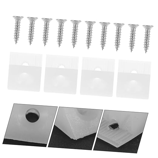 Plastic Drywall Repair Clips Self-Tapping Screws 50 Sets for Easy Installation on Walls and Cabinets for Masonry and Wooden Surfaces