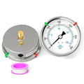 0-300PSI Stainless Steel Liquid Filled Pressure Gauge, 4" Dial Size, 1/4" NPT Back Mount, for Tube, Water Pump, Gas, Liquid, Pressure Test (with Range Mark Pointer)