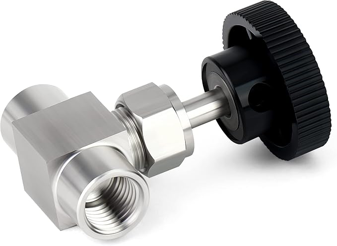 TAISHER 1PCS 304 Stainless Steel Straight Needle Valve 1/2" Female NPT For Flow Control Water Gas Oil With Nipple