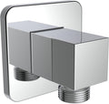 All Aquaiaw Wall Supply Elbows are Without Nipple. Aquaiaw Wall Supply Elbow with Flange, Tapered 1/2 NPT Female Inlet, Solid Brass Wall Union, Square Water Supply Elbow, Polished Chrome, G1/2 Outlet