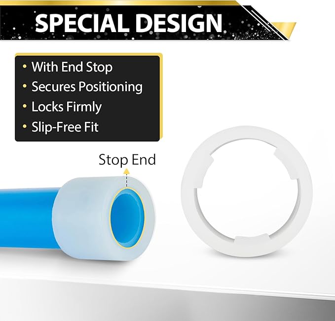 Pack of 50 Foskan 1/2 Inch PEX A Expansion Rings,F1960 Expansion Sleeves,Compatible with PEX A Pipe and expansion Fittings for Plumbing