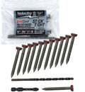 Velocity 2 1/4 Concrete Screws (Flat Head, 1/4") - Includes 12 High-Performance Cement Screws for Concrete with RedSeal Moisture Barrier, 1 PSD ACR Drive Bit and 1 Carbide Concrete Drill Bit