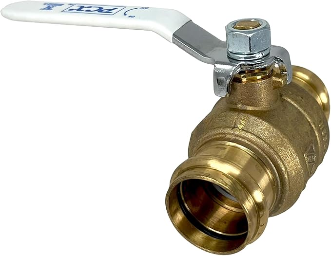 [2-Pack] PROCURU 1-1/4 Inch (1.25") Press Copper Ball Valve, Heavy Duty Brass Body, Full Port, LF Certified Safe (3BP125-2P)
