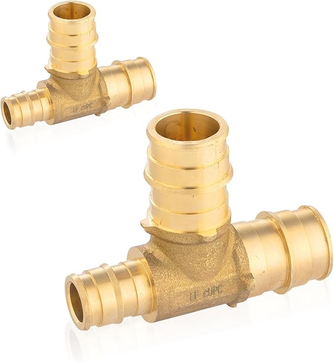 30-Pack HeSun PEX-A Fitting, 3/4"x1/2"x3/4" Expansion Tee, PEX Expansion Fitting Tee, ASTM F1960(PEX1960046-30)