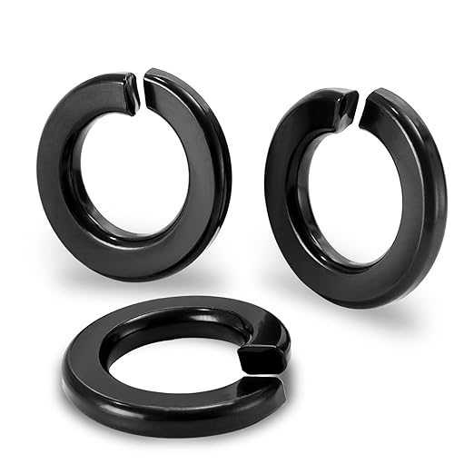 Mellewell M10 Lock Washer Spring Lock Washer, 304 Stainless Steel 18-8, Black Finish, Pack of 20
