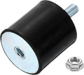 uxcell M10 Rubber Mounts, 1Pcs 50x50mm(DxH) Rubber Cylindrical Anti Vibration Isolator Shock Absorber with Lock Nut for Car Bobbin Generator Air Compressors