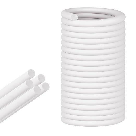 ToLanbbt Backer Rod EPDM Rubber 1/4" Diameter x 20' Length Caulk Saver Door Window Weather Stripping Seal for Concrete Filling Joints and Gaps (White)