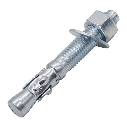 5/8" x 4-1/2" Wedge Anchor, for Cement and Concrete only, zinc-Plated Carbon Steel Screws and lag Bolts （ 20 pcs