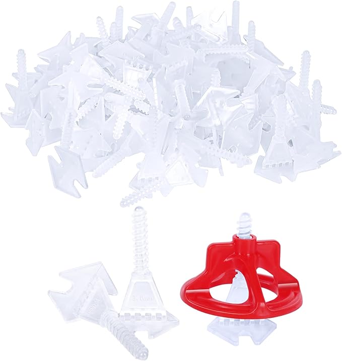 Pro-Grade 1/8" Professional Tile Leveling System Kit 700 Base+100 caps for Floor & Precision Gap Control |Effortless DIY Install(700 Base+100 caps, 1/8)