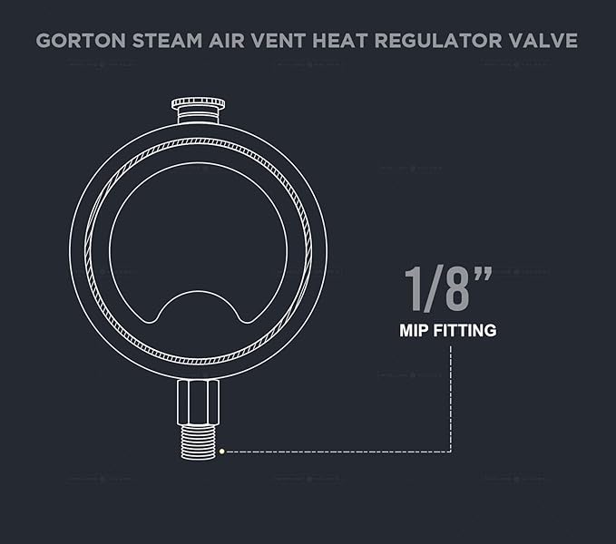 MIDLINE VALVE 1/8 Inch Air Vent No. D 1/8", Straight Steam Air Vent, Radiator Air Valve,Chrome Plated