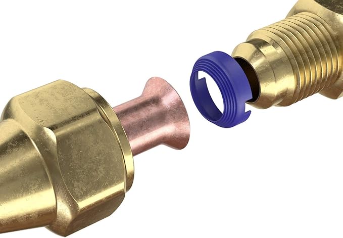 FlareSeal® 3/8" - 10 Pack Model FS06-10PK Leak Free 3/8” SAE Flare Seal Fitting - Refrigeration, HVAC, Flare Leak, Ductless, Schrader Valve, Mini Split or VRV applications (3/8", 10 Pack) j