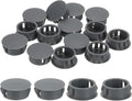 uxcell 18Pcs 20mm(13/16") Nylon Hole Plugs, Flush Type Panel Round Snap in Fastener Knockout Locking Plugs for Furniture Insert End Caps Panels, Gray
