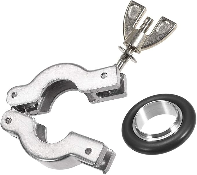 SHERICH KF50 Flange Size NW-50 Aluminum Wing Nut Clamp with O-shaped Aluminum Core Ring Fluororubber Ring Kit, Vacuum Connector (KF-50)