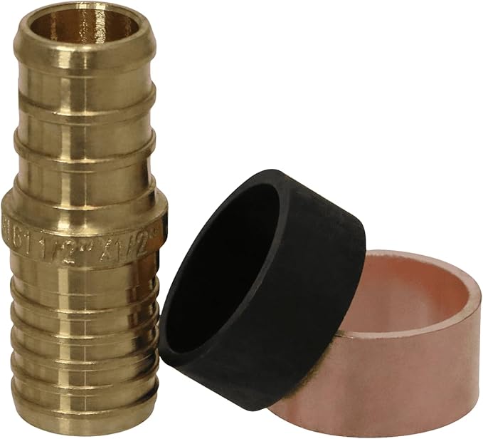 XFITTING 1/2 Inch Pex x 1/2 Inch PB (polybutylene) Slicing coupling with ring, Repair Kit, 30-2-3=5XX, 5 Pieces