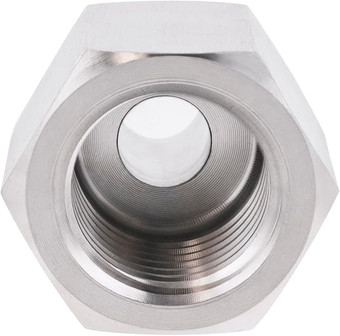 Stainless Steel 304 M20*1.5 Female Thread x 3/4" NPT Male Adapter Metric Convert NPT Pipe Fiiting for Pressure Gage 1pc