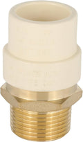 (Pack of 100) EFIELD 3/4"CPVC X 3/4"Male Thread NPT Transition Coupling,Brass Adapter Pipe Fitting (Male NPT x CPVC),(CPVC056-5-100PCS)