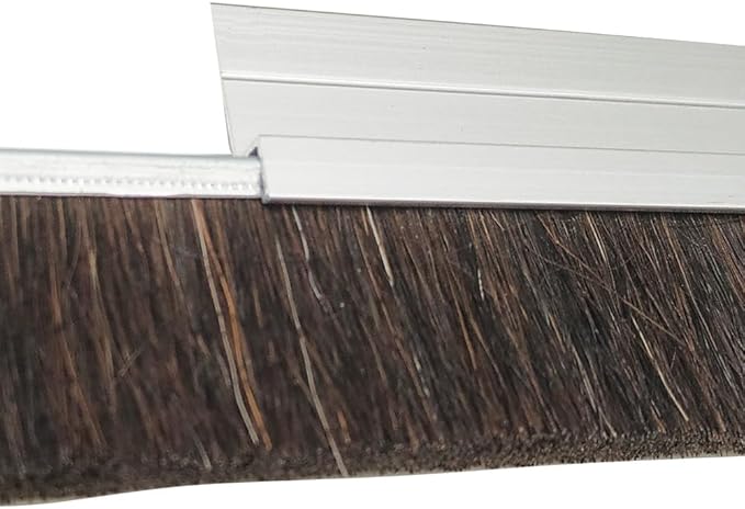 7 Sets Horsehair 2.16 x 39.37 Inches Brush Door Sweep Door Brush Seal Roll Up Door Garage Door Sweeps Suitable for Various Floors Easy Mounting (2.16 in,7)