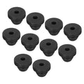 MECCANIXITY 20Pcs Snap Rubber Grommet Plug Mount Dia 5mm ID 2.5mm Narrow Groove Width 1.5mm Seal Anti-Scratch for Electrical Box Cable Pipes Black