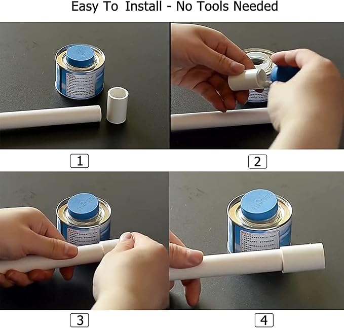 10Pack 1-1/4" PVC Pipe Coupling Adapter Pipe Fittings (Socket x Socket) Contractor Pack Schedule 40 Heavy Duty 1.25 Inch PVC Slip Socket Connectors for DIY PVC Shelf Garden Support Structure, White