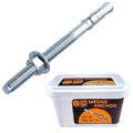 Party Animals 1/2 x 7 Inch Wedge Anchor, 50 PCs Zinc-Plated Industrial Anchor Bolts for Cement, Concrete