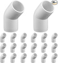 20-Pack 1/2" 45 Degree Elbow PVC Fittings, Furniture Grade Pipe Fittings 45 Degree Elbow for SCH40 PVC Pipe, UV Resistant, Pipe Connectors for All DIY Structure and Frames