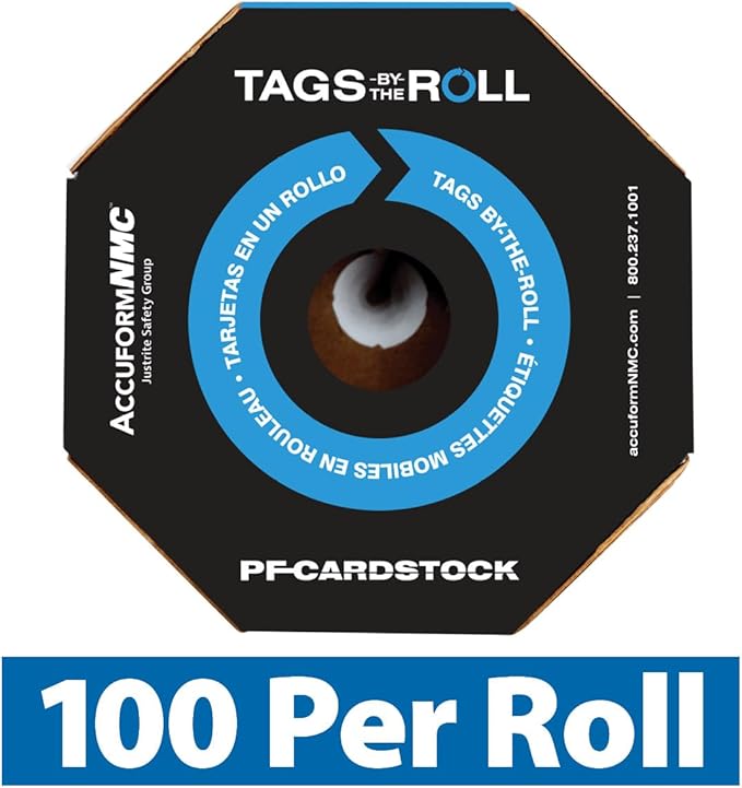 Accuform 250 Inspection and Status Record Tags by-The-Roll, Safety Inspection, US Made OSHA Compliant Tags, Waterproof PF-Cardstock, Resists Tears, 6.25"x3", TAR734