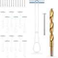 1/4”-20 Quick Easy Heavy Duty Toggle Anchors with Bolts - Hollow Wall Anchors with Steel Wings, Adjustable Up to 2 1/2" Thick Wall, Holds Up to 1080 Lbs, Heavy Duty Drill Bit Included (24 Pack)