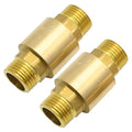 2Pcs Brass in-Line Spring Check Valve DN15 1/2" Male Thread, One-Way Non-Return Vertical Check Valve, Prevent Water Back-Flow for Water Oil