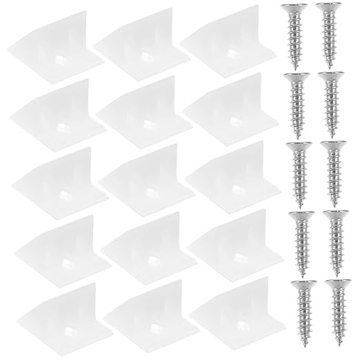 Plastic Drywall Repair Clips Self-Tapping Screws 50 Sets for Easy Installation on Walls and Cabinets for Masonry and Wooden Surfaces