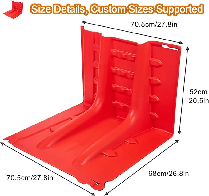 Flood Protection Barrier, ABS Portable Height Flood Mitigation Barriers 2/3/4/5/6/7/8/9/10/20/30-Pcs Boxwall Water Overflow Divert(8-Pcs)