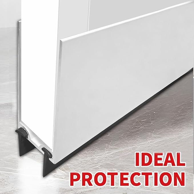 1" x 36" White Aluminum Storm Door Sweep Replacement Weatherproof Bottom Seal for Security Doors (1, White)