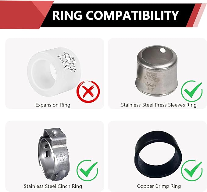 25-Pack Pex1/2" X 1/2" Female NPT Swivel Elbow Adapter, Brass Barb Crimp Plumbing Fittings, ASTM F1807,(PEX1807208-25PCS)