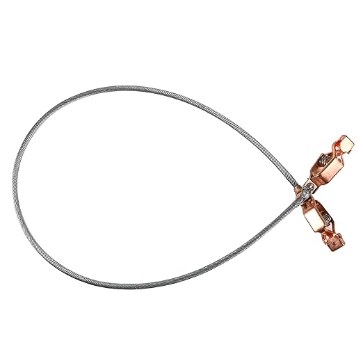 3Ft/90cm Long Flexible Bonding and Grounding Wire with Two Alligator Clips, Bare