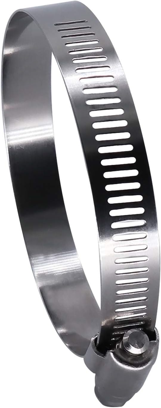 ROADFORMER 4" Worm Gear Hose Clamp - SAE 64 Size, Full Stainless Steel with 1/2" Band Width, Working Range 90mm - 114mm Hose Clamps,10 Pack