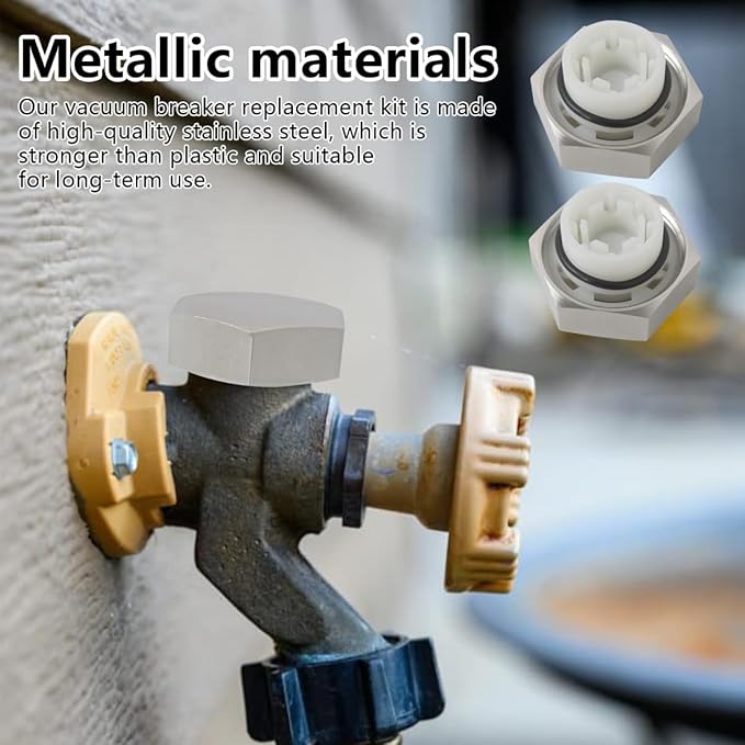2 Pcs Vacuum Breaker Repair Kit Replacement for VACVBKX1B Heavy Duty Metal V-acuum Breaker Kit for Traditional Anti Siphon Frost Free Sillcock Valves Anti Siphon Valve Repair Kit
