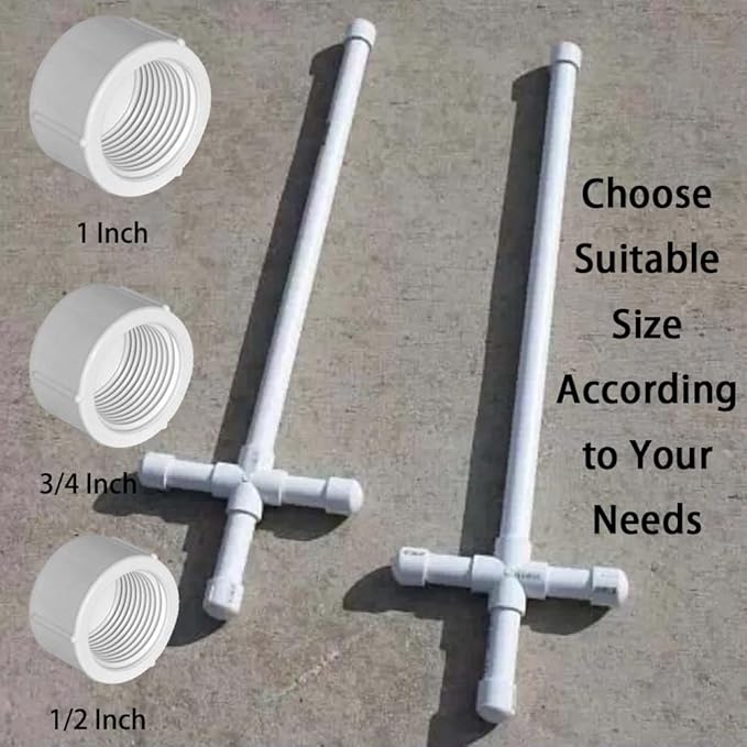 YSIL 3/4 Inch PVC End Cap Plug, Female Threaded Plug, PVC Water End Cap Connector Pipe Fittings for Plumbing Water Line (12 Pack) White