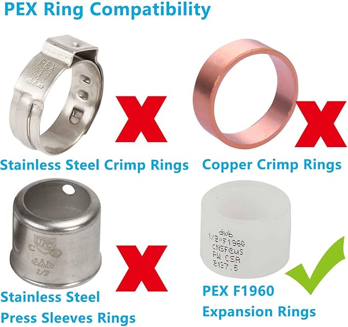 (10 Pack) Lidertik PEX A Fittings Expansion Female NPT Adapter, 3/4" PEX F1960 to 1/2" NPT Female Threaded Adapter Brass