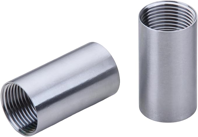 CONSTELLAR 304 Stainless Steel Pipe Fitting - 1/2" NPT Female x 1/2" NPT Female Threaded Thickened Pipe Wall, 50mm (2 inch) Length Heavy Nipple Seamless Pipe (1 Pcs)