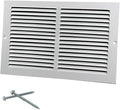 14"W x 8"H [Duct Opening Size] Steel Return Air Grille, Air Return Vent Cover for Ceiling and Sidewall - HVAC Air Vent Covers - [Outer Dimensions: 15.75"W x 9.75"H]