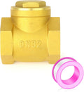GASHER 1PCS Brass Swing Check Valve 1-1/4" Female Thread, Backflow Prevention, Check Valves for Sump Pump and Air Compressor, Gas Air Fuel Oil Water