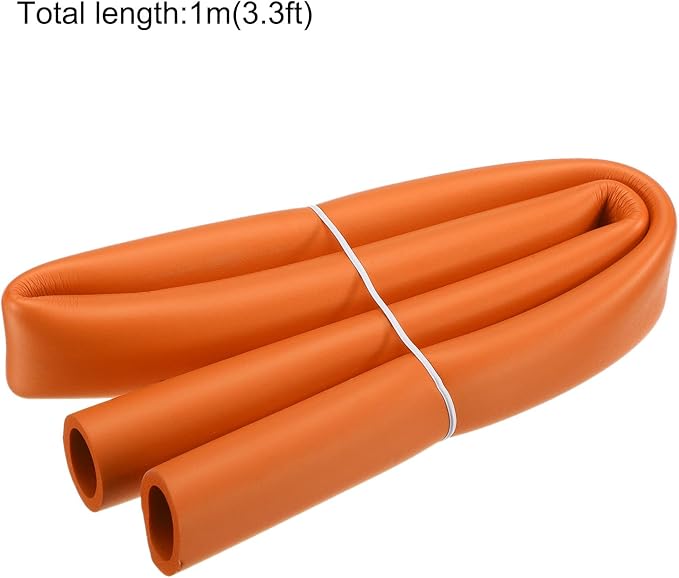 uxcell Foam Tubing for Handle Grip Support, Pipe Insulation Outside Pipe Lagging, 25mm(1") ID 33.5mm(1 5/16") OD 1m Orange