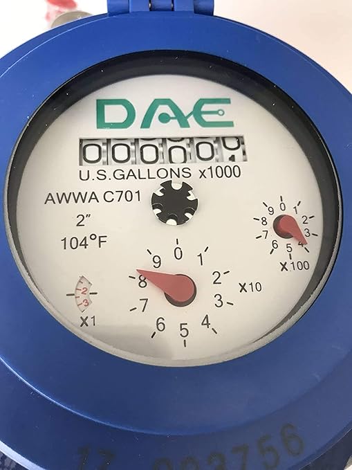 DAE WP-200P 2" Woltmann Helix Water Meter, Pulse Output, Gallon
