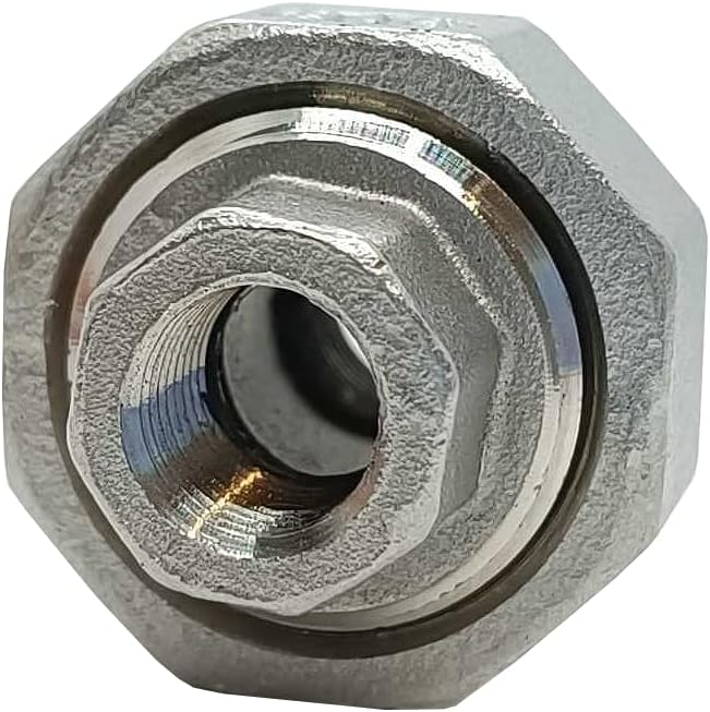 AF Hydro Stainless Steel SS316 Union Pipe Fitting, 1 1/2''NPT Female Thread, Pressure Rating up to 150 PSI, Class 150 Connector Adapter