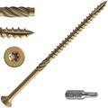 #10 * 4" Deck Screws, (106pcs) 2 lbs.Exterior Wood Screws, Rust Resistant epoxy Coated, Bronze, T25 Star Bit