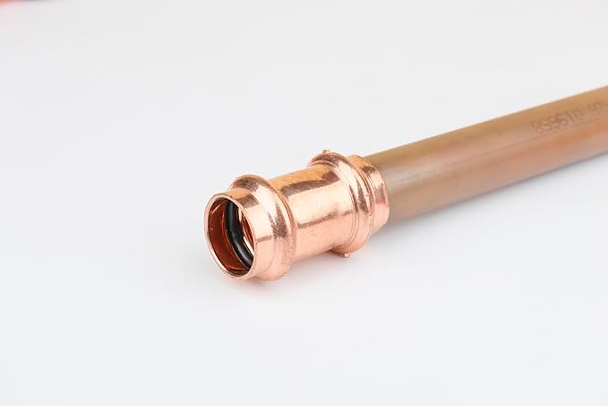 WHK 12 Packs Copper Pro Press 1/2" Press Propress x 1/2" Copper coupling Adater Fittings Connect Cooper Pipe (Lead-Free,No Stop)